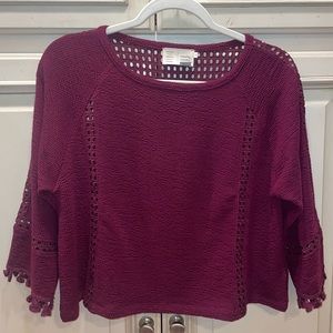 Anthropologie Maroon Shirt - Size XS